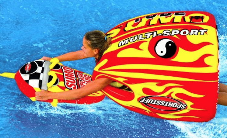 sumo tube boogie board water lake ocean waves