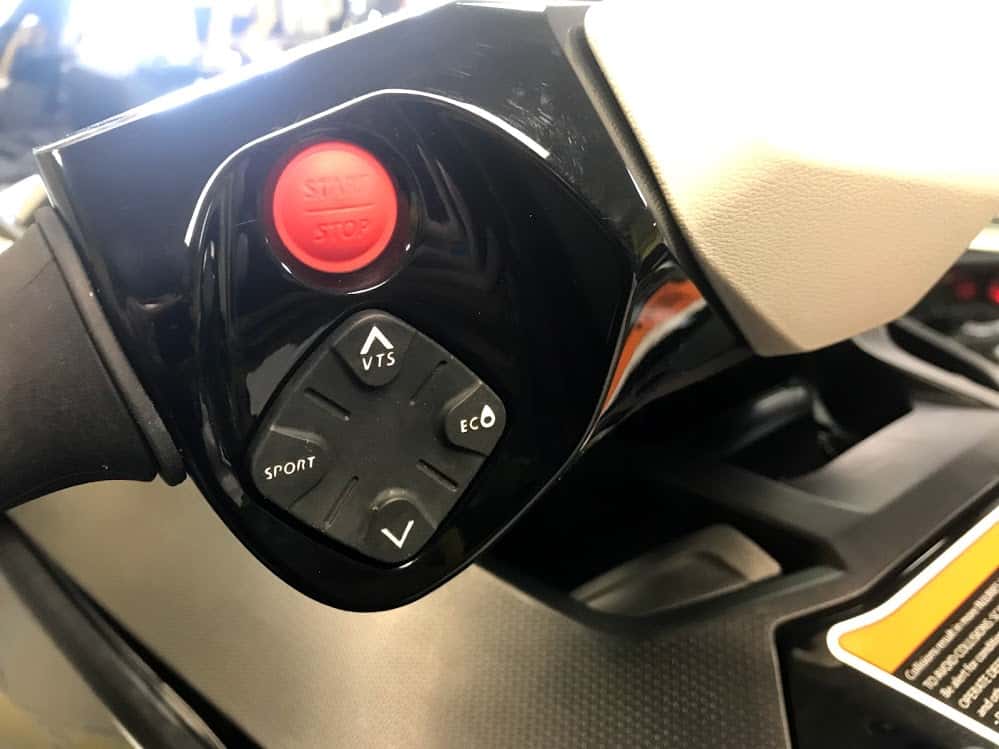 Sea-Doo start stop button VTS sport eco touring mode buttons handlebars