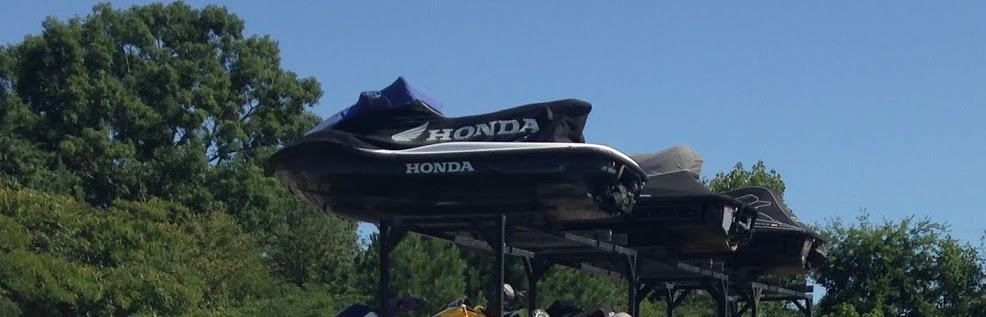 Honda watercraft in storage