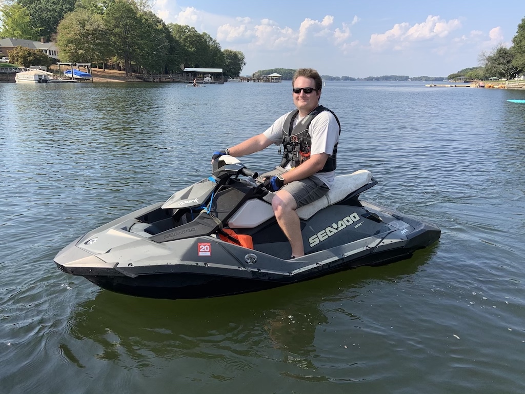 Steven on a Sea-Doo Spark on the Lake