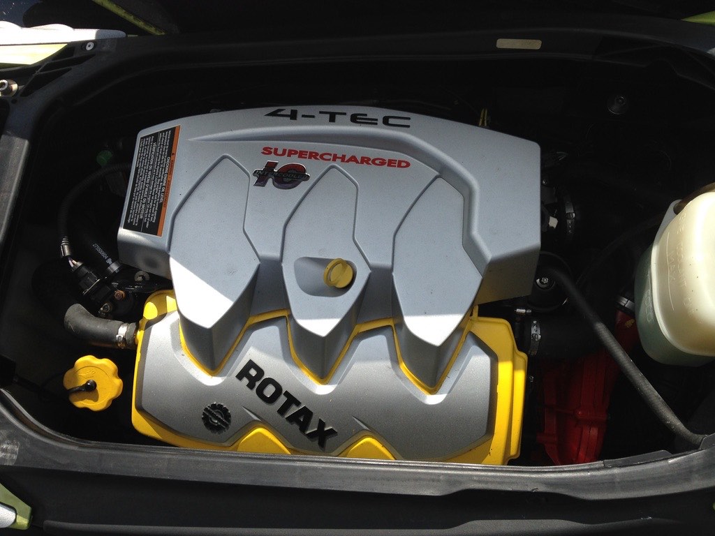 Sea-Doo supercharged engine with stickers