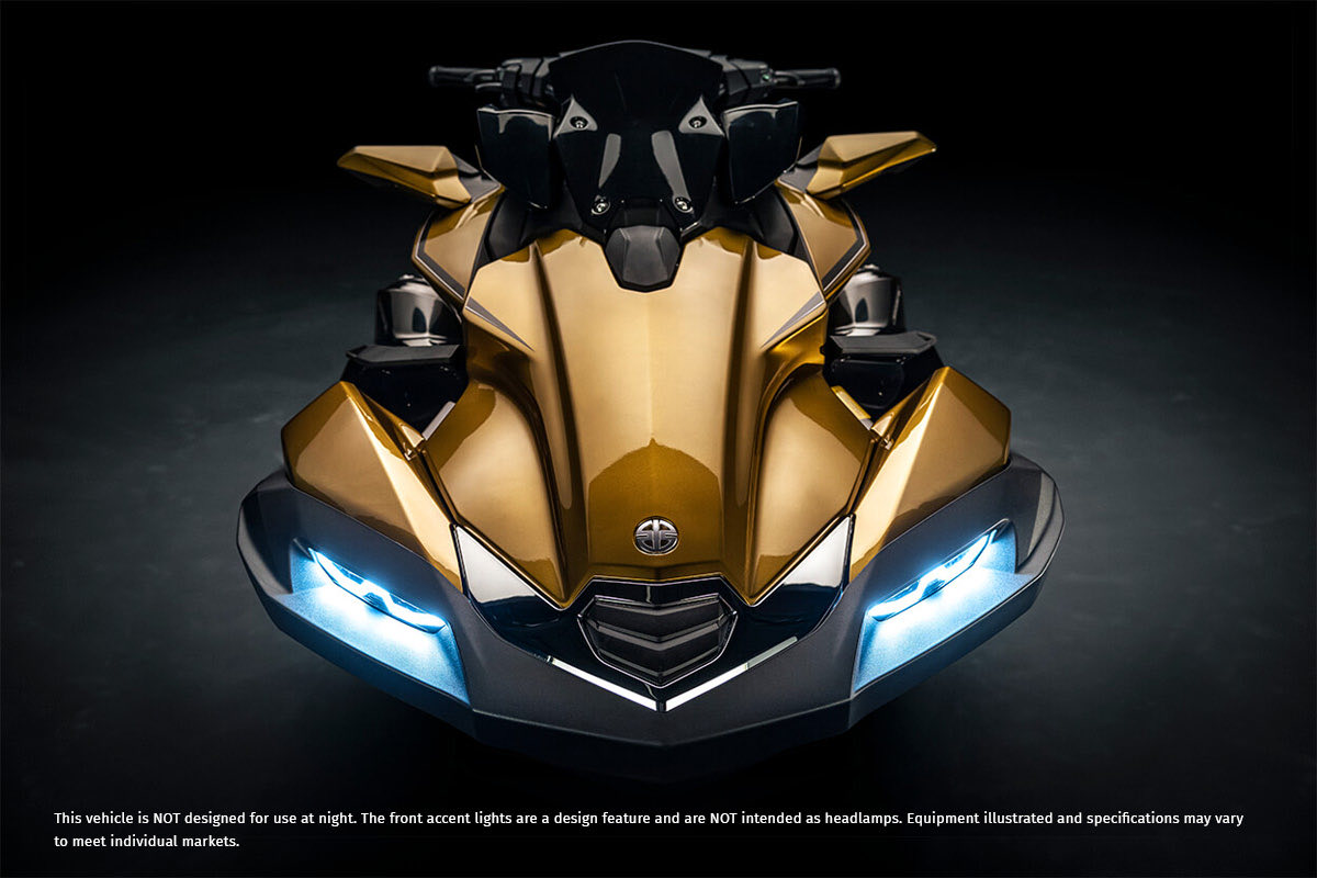 The new Kawasaki jet ski stock photo with the LED headlights showing.