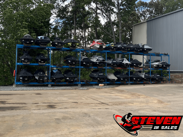 Marina boat rack for jet skis