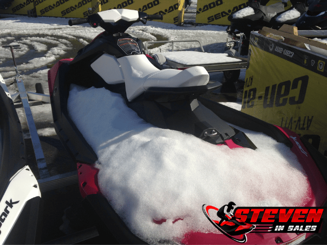 Sea-Doo Spark 2up pink covered in snow