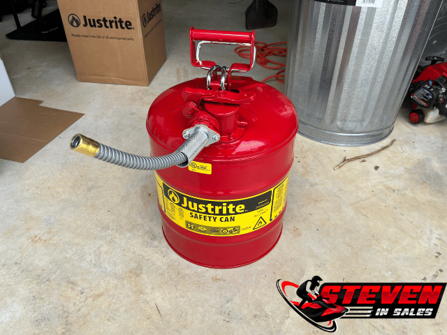 Justrite safety gas can. 